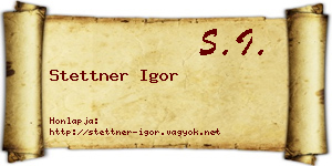 Stettner Igor névjegykártya