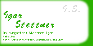 igor stettner business card